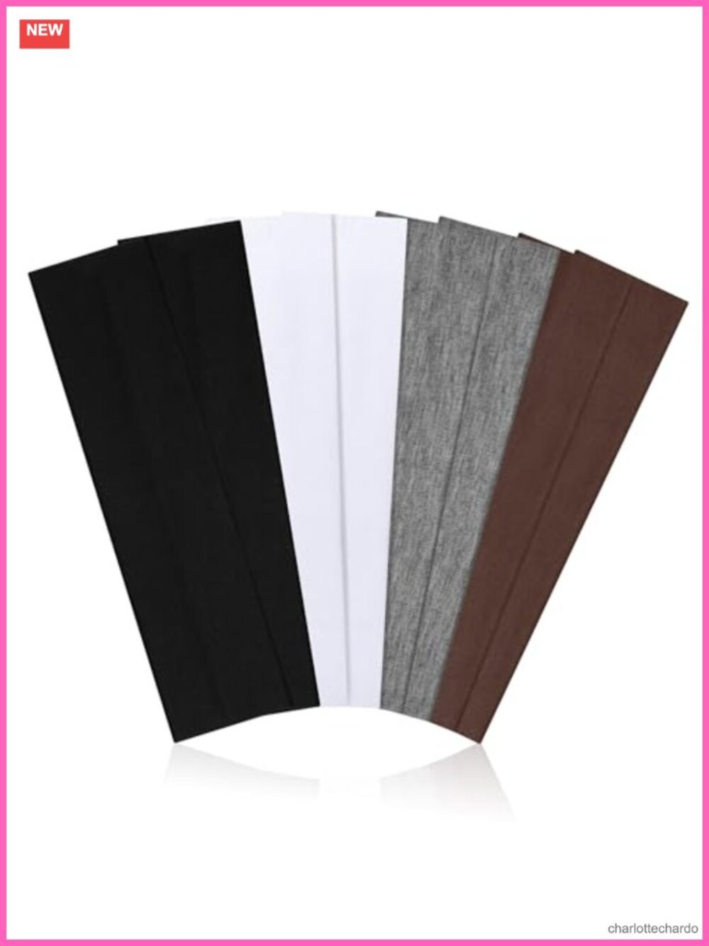 8pc Stretchy Non Slip Cotton Polyester Headbands for Women Sports Yoga Running